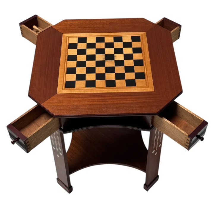 Vienna Secession Chess Table or Game Table, 1900s